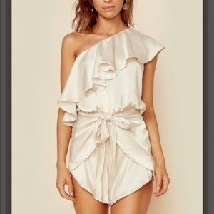 Planet Blue “Tru Blu Wrap Star” Romper- Silk Ivory